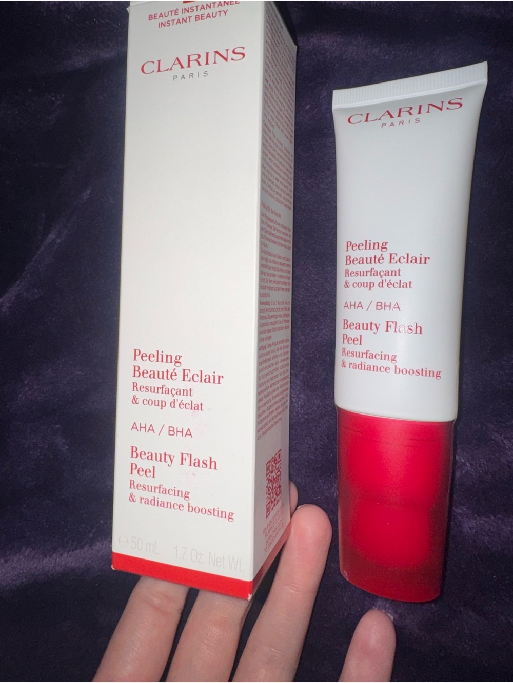 NEW Clarins Paris Beauty Flash Peel AHA/BHA Resurfacing Radiance Boosting - 50mL